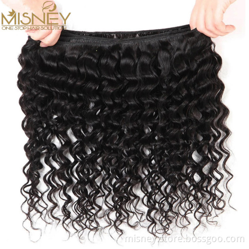 Deep Wave Bundles Brazilian Hair Weave Bundles Deep Curly Remy Hair Extensions For Black Women Human Hair Bundles Misney